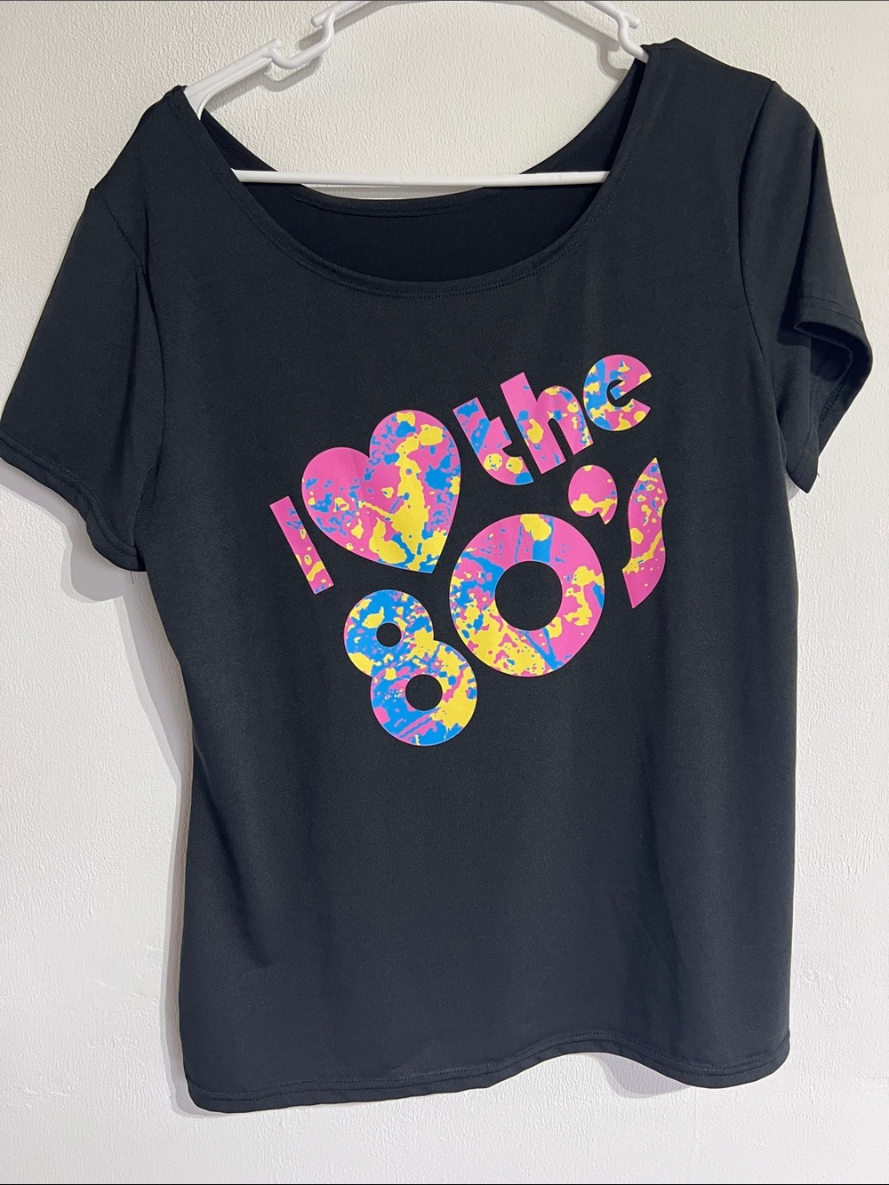 Black 'I Love the 80s' Graphic Tee - Women's